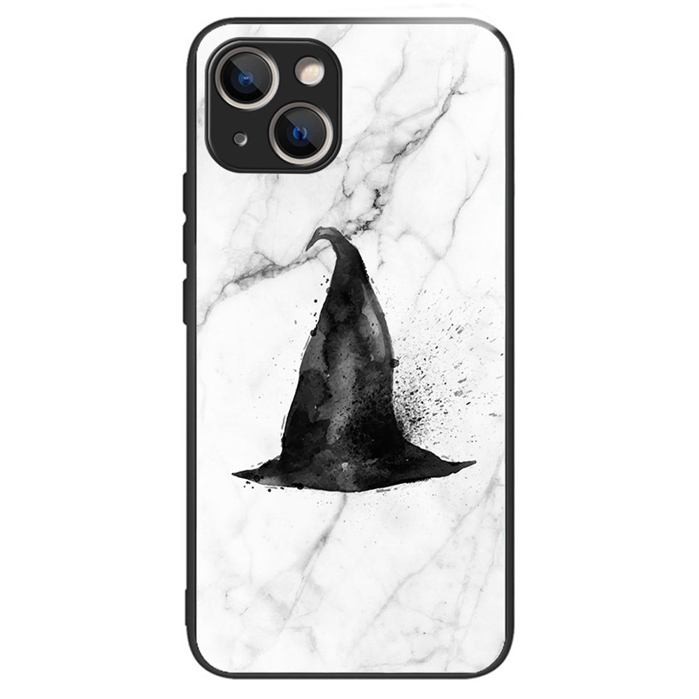 For iPhone 15 Plus Pattern Phone Case Anti-Scratch Tempered Glass - Columns Crown For iPhone 15 Plus Pattern Phone Case Anti-Scratch Tempered Glass - Columns Crown